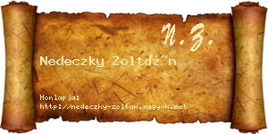 Nedeczky Zoltán névjegykártya